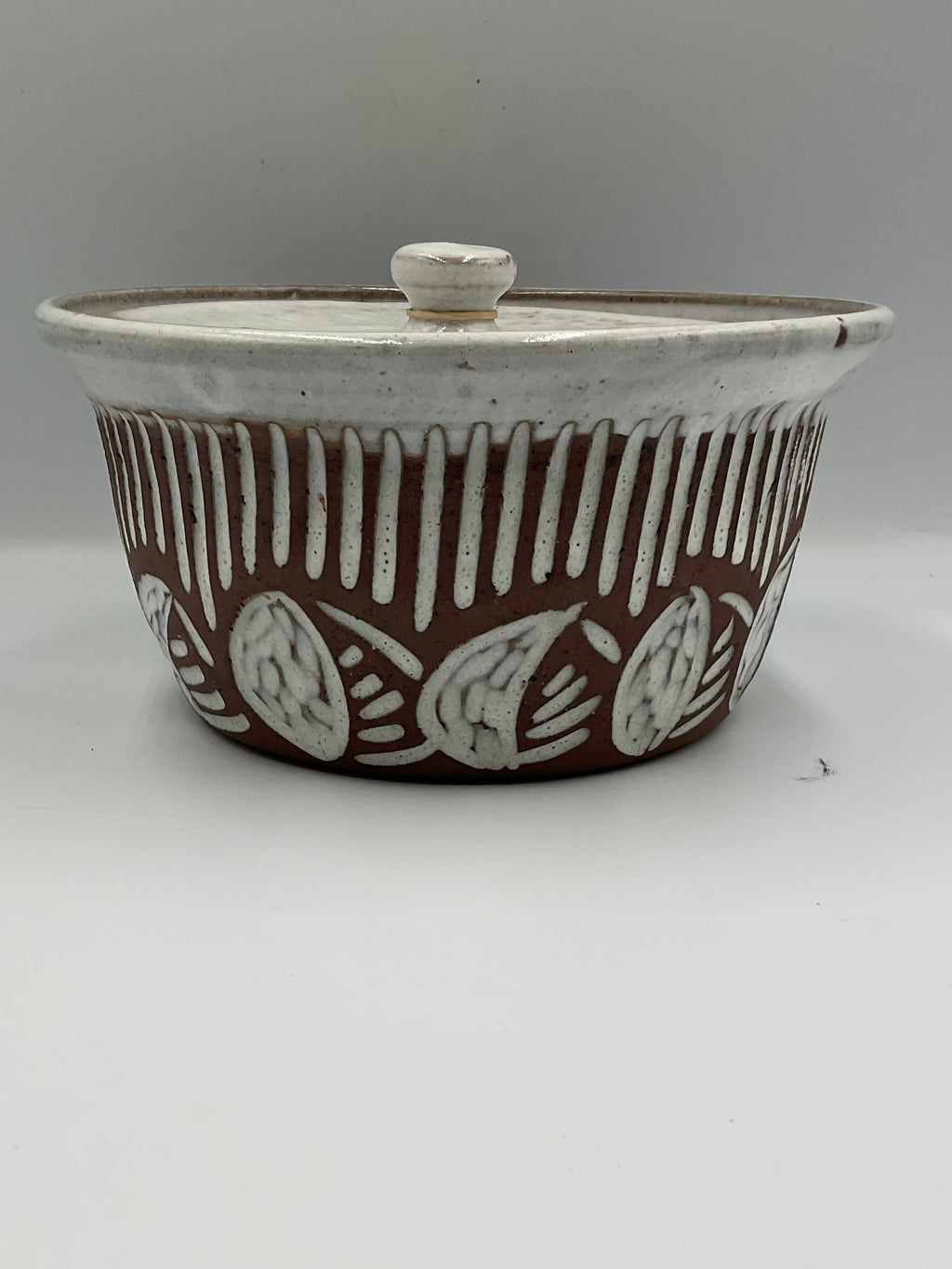 Jane Brown Allen Hamm Lidded Bowl Studio Art Pottery 1998