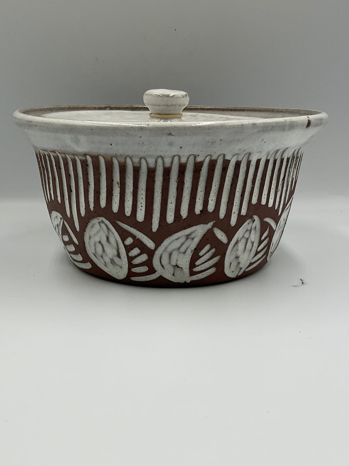 Jane Brown Allen Hamm Lidded Bowl Studio Art Pottery 1998