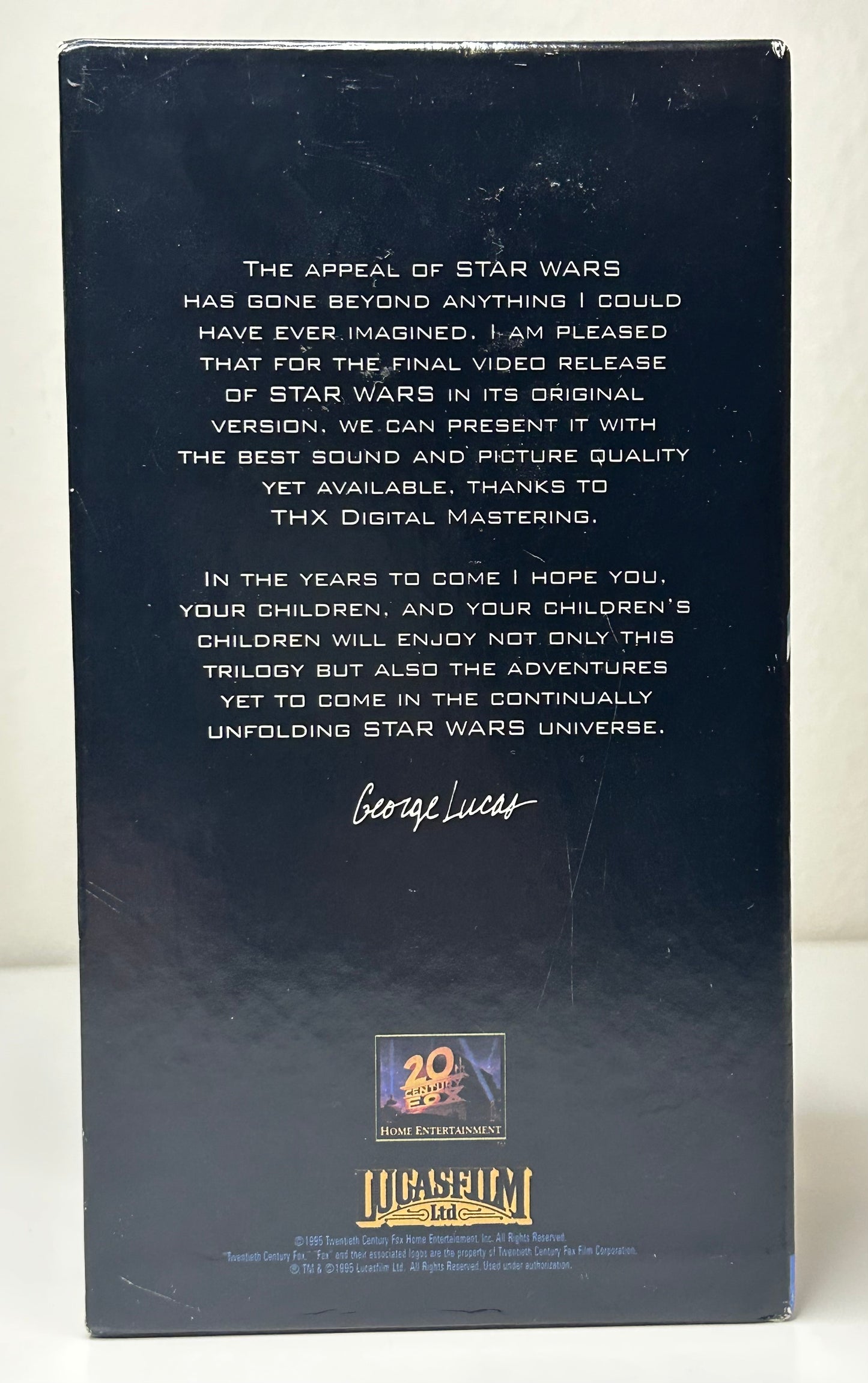 STAR WARS Trilogy 3-Tape VHS Box Set 1995