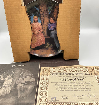 Erwin M. Knowles Bradford Exchange Limited Edition Vintage 1987 If I Loved You China Plate