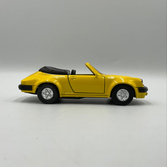 Yellow Porsche 911 Carrera Cabiolet Die-Cast Scale Model Replica Car