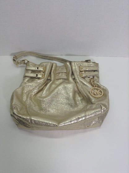 Michael Kors Edie Radiant Gold Metallic Shoulder Bag