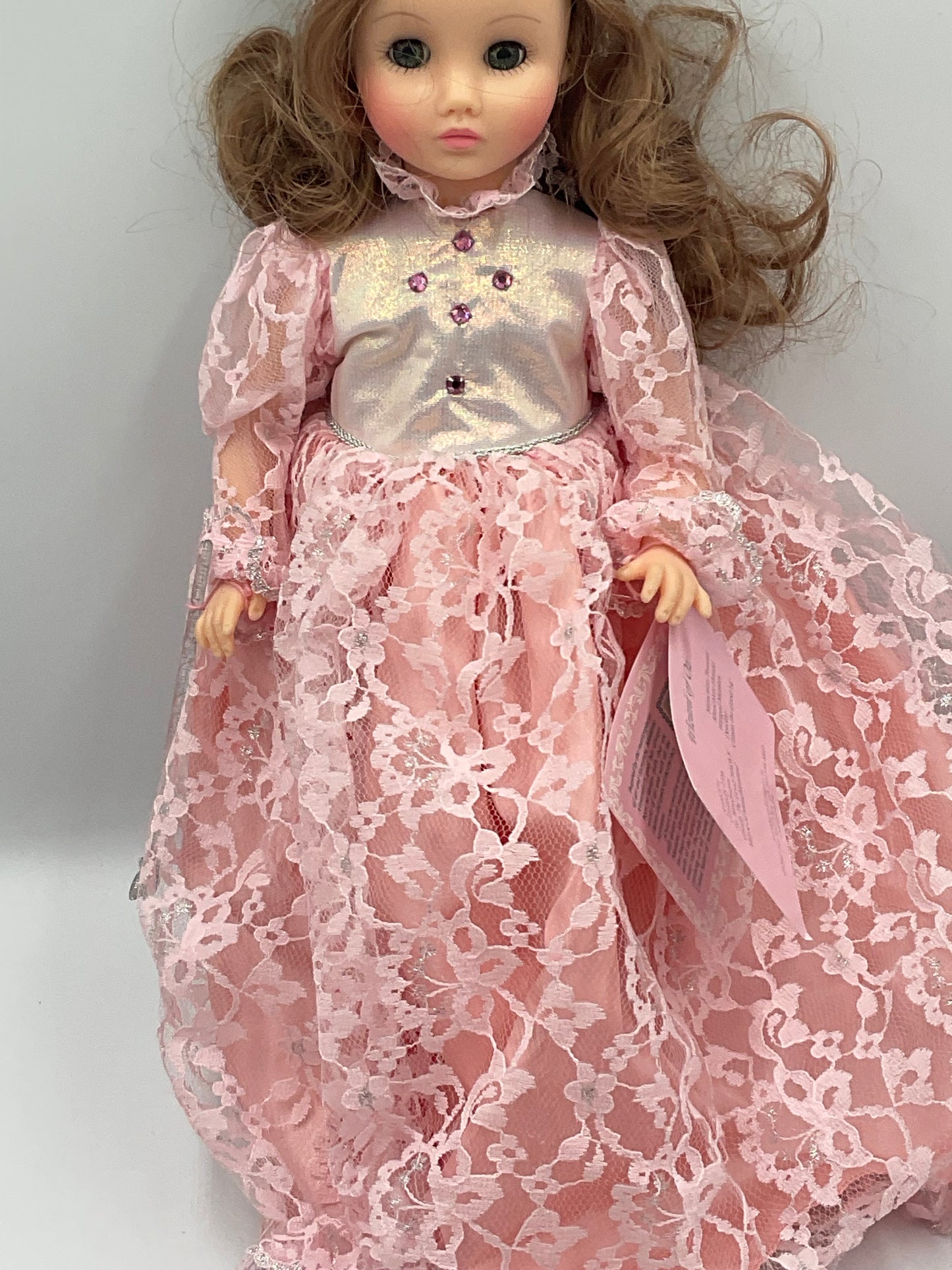 Vintage Madame Alexander The Wizard of Oz Glinda the Good Witch Doll with Tag , Pink Gown and Crown