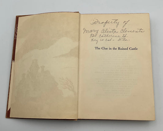 The Clue in the Ruined Castle Hardcover Book by Margaret Sutton No Dust Jacket