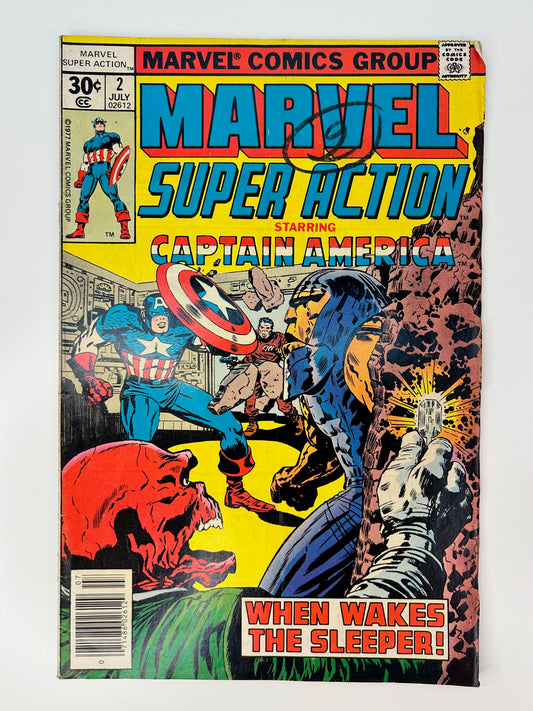 Marvel Super Action Starring Captain America #2 Vintage 1977 Marvel Group Comic Book