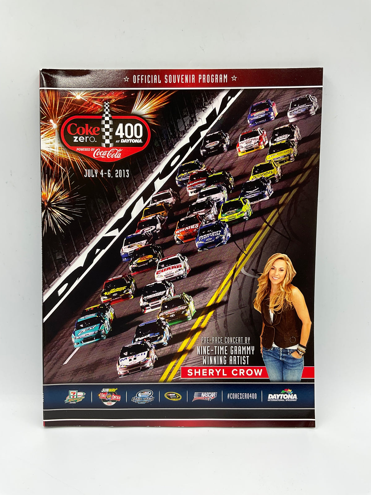 2013 Coke Zero 400 Daytona Official Souvenir Program NASCAR Sheryl Crow
