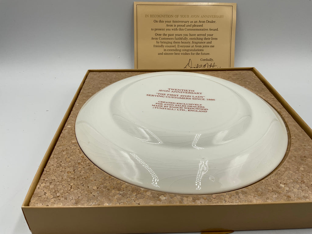 Vintage Collector’s Plate Twentieth Avon Anniversary Plate