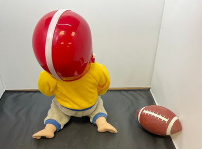 Danbury Mint, Exclusive Elke Hutchens Porcelain Bobby Football Player Doll 12" Kneeling Original Box