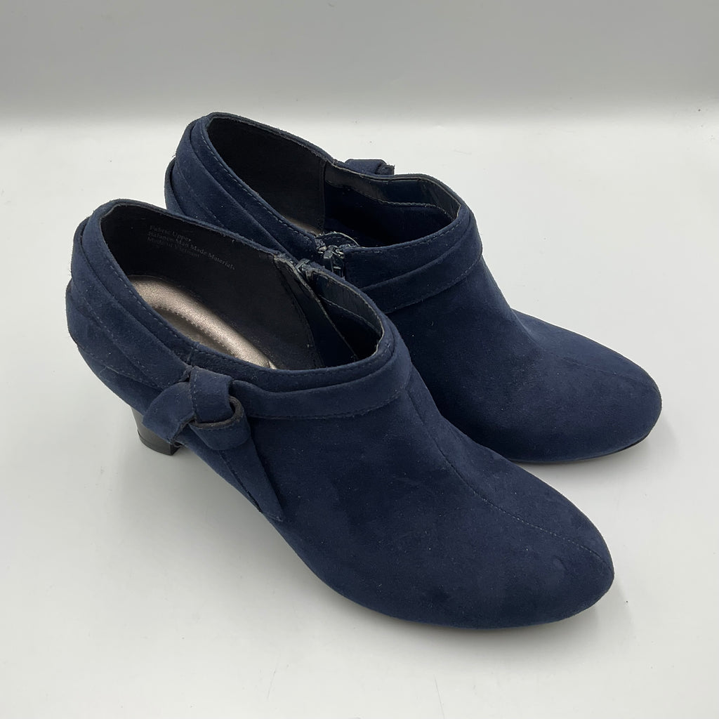 Coach and Four Blue Suede Women's Shoes Size 8 Heels