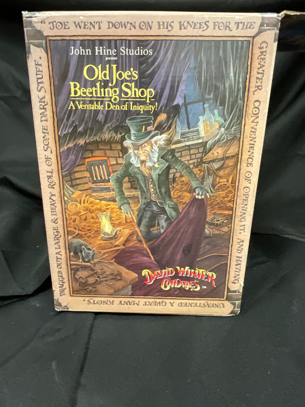 John Hine Studios Presents David Winter Cottages Old Joe's Beetling Shop Vintage 1993 New in Original Box
