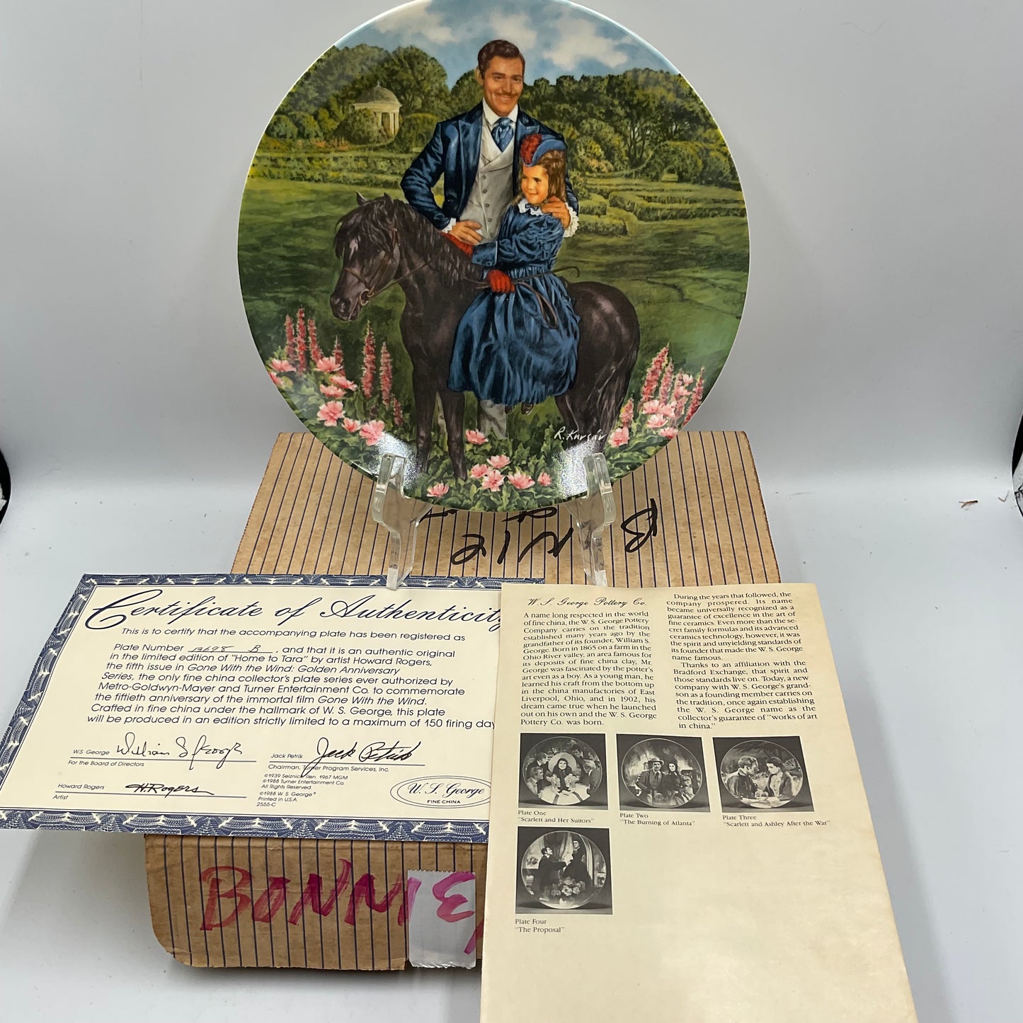 W.L.George Fine China Bonnie and Rhett