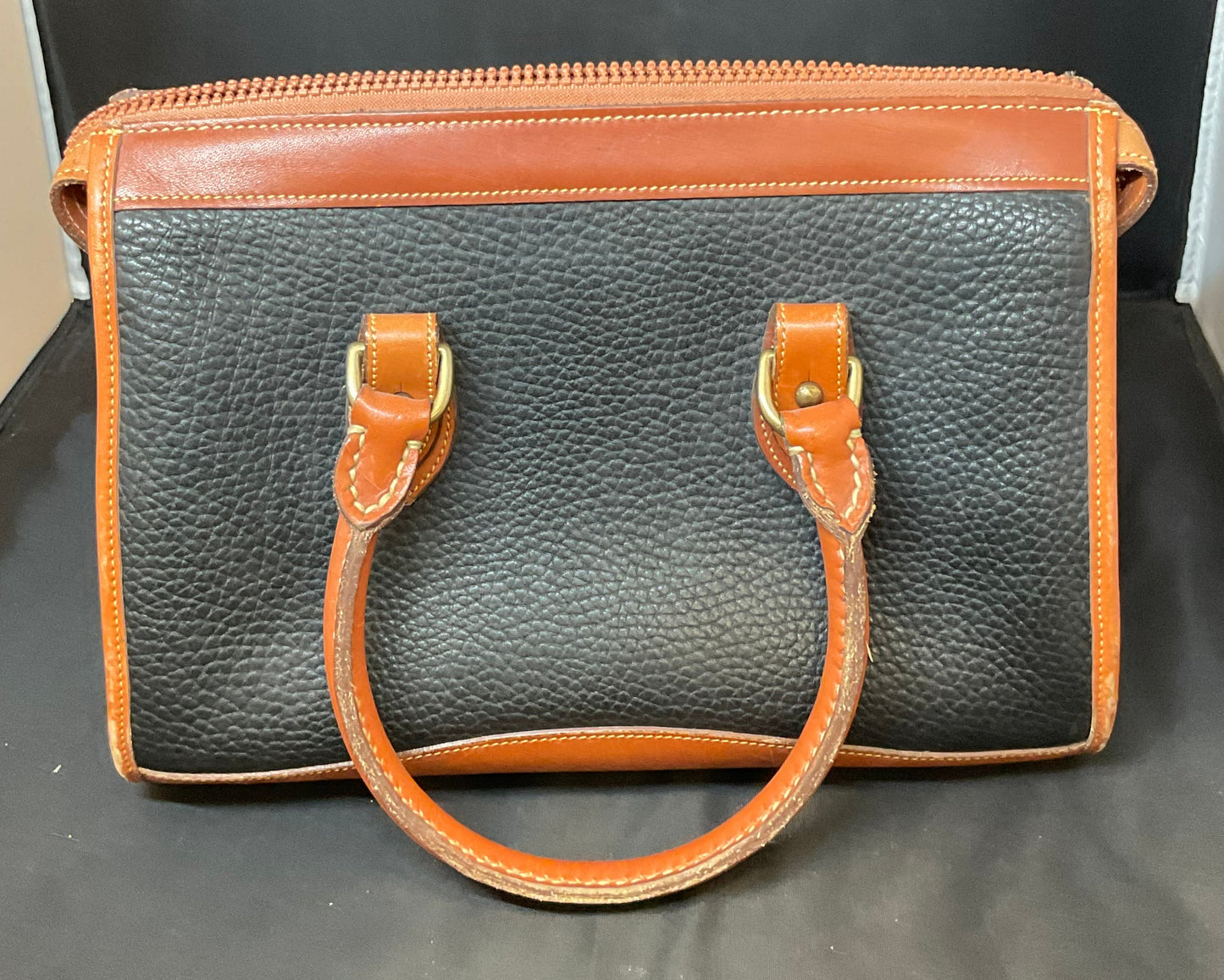 Dooney & Bourke Vintage All Weather Leather Two-Tone Tote Handbag