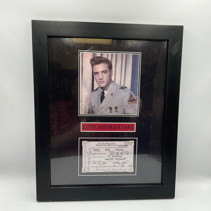 Elvis Presley 1953 Draft Card - Framed