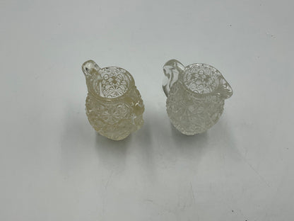 Mini Vintage Crystal Glass Toothpick Holder Pitchers With Crystal Tray
