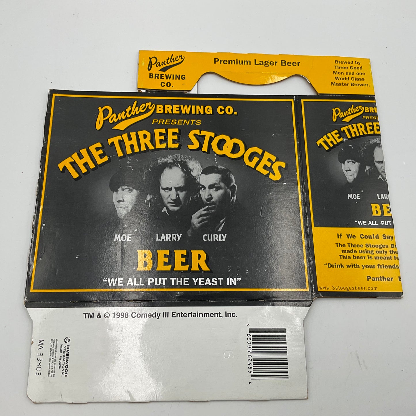 Vintage 1998 Collector’s 6 Pack Holder The Stooges Beer