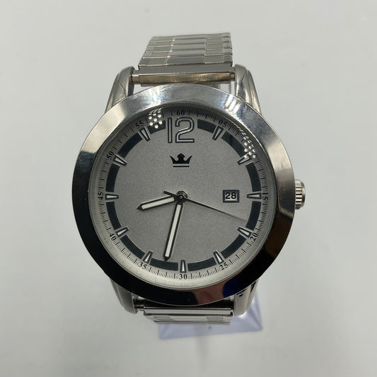 Sempre Silvertone Stainless Steel Quartz Watch New Battery Working Condition