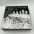 Vintage Glass Chess Set And Book