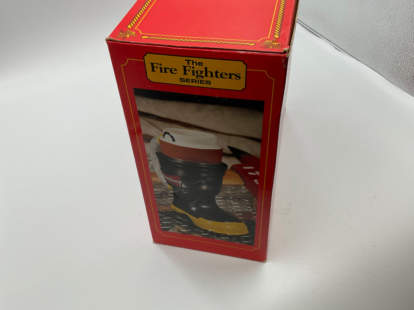1997 Firefighter Budweiser Boot Mug Stein w/ Box