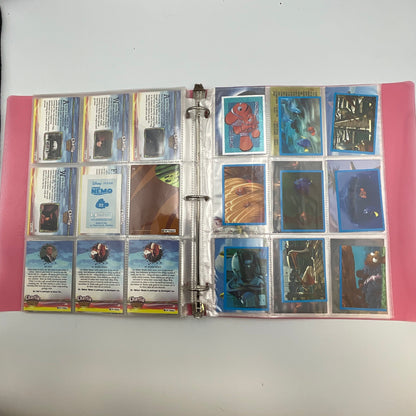 Card Collector Folder with Shrek, Disney, Charlie and the Chocolate Factory Cards.