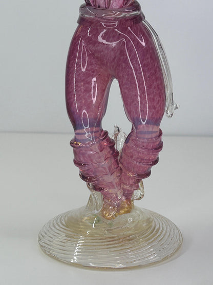 Ercole Barovier & Toso Vintage 1930-1960 Murano Glass Venetian Man Fruit Basquet Basket