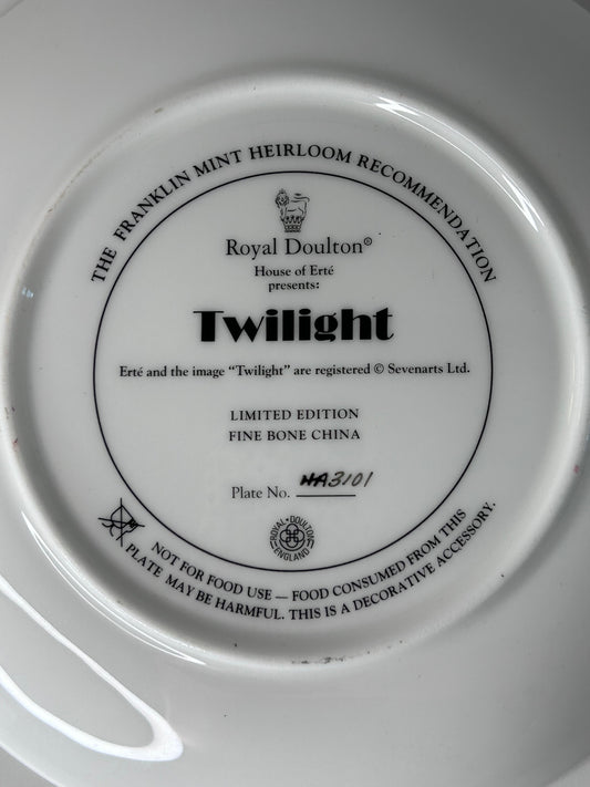 Royal Doulton House of Erte "Twilight" Limited Edition Fine Bone China Plate