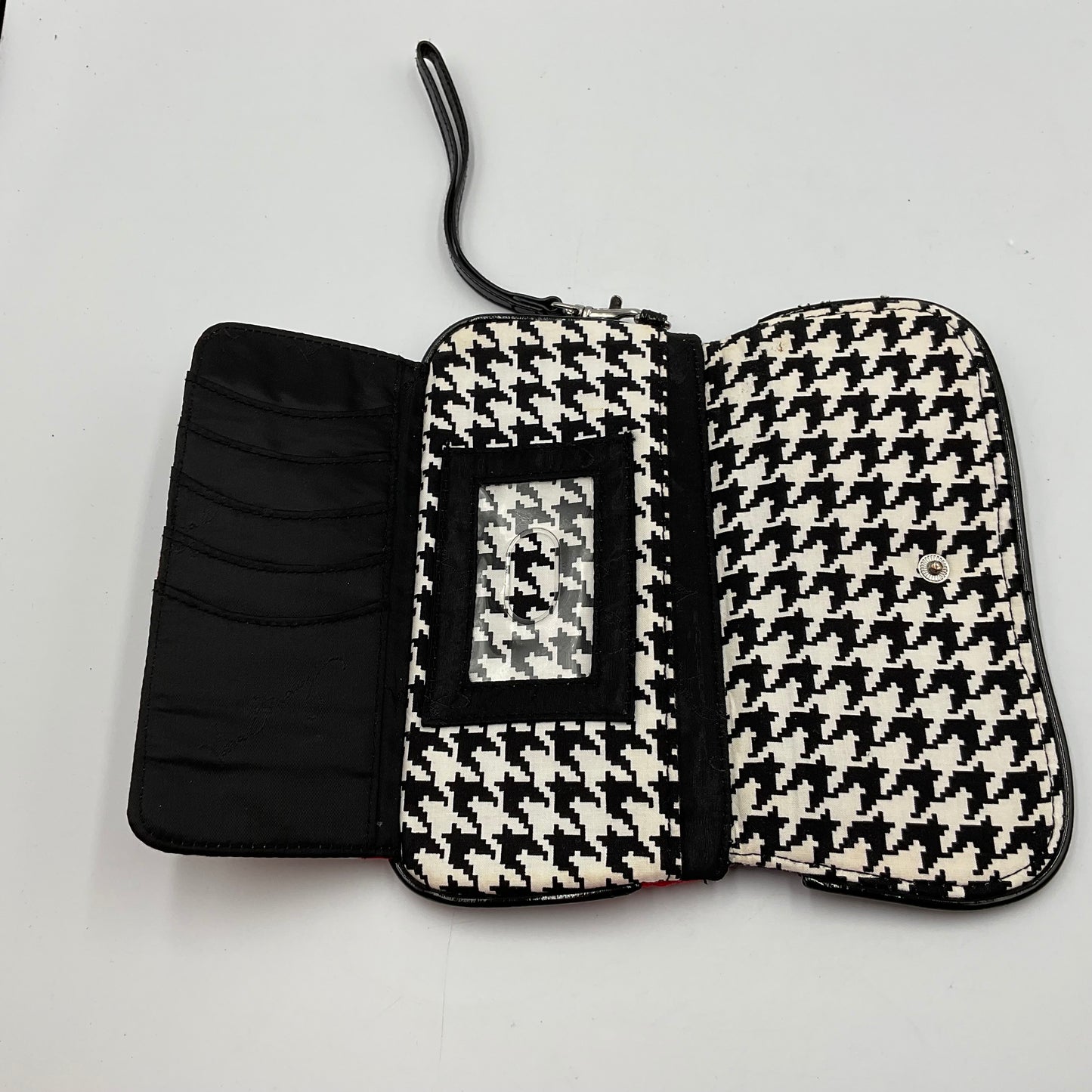 Vera Bradley Deco Daisy zip around Wallet Red/White/Black