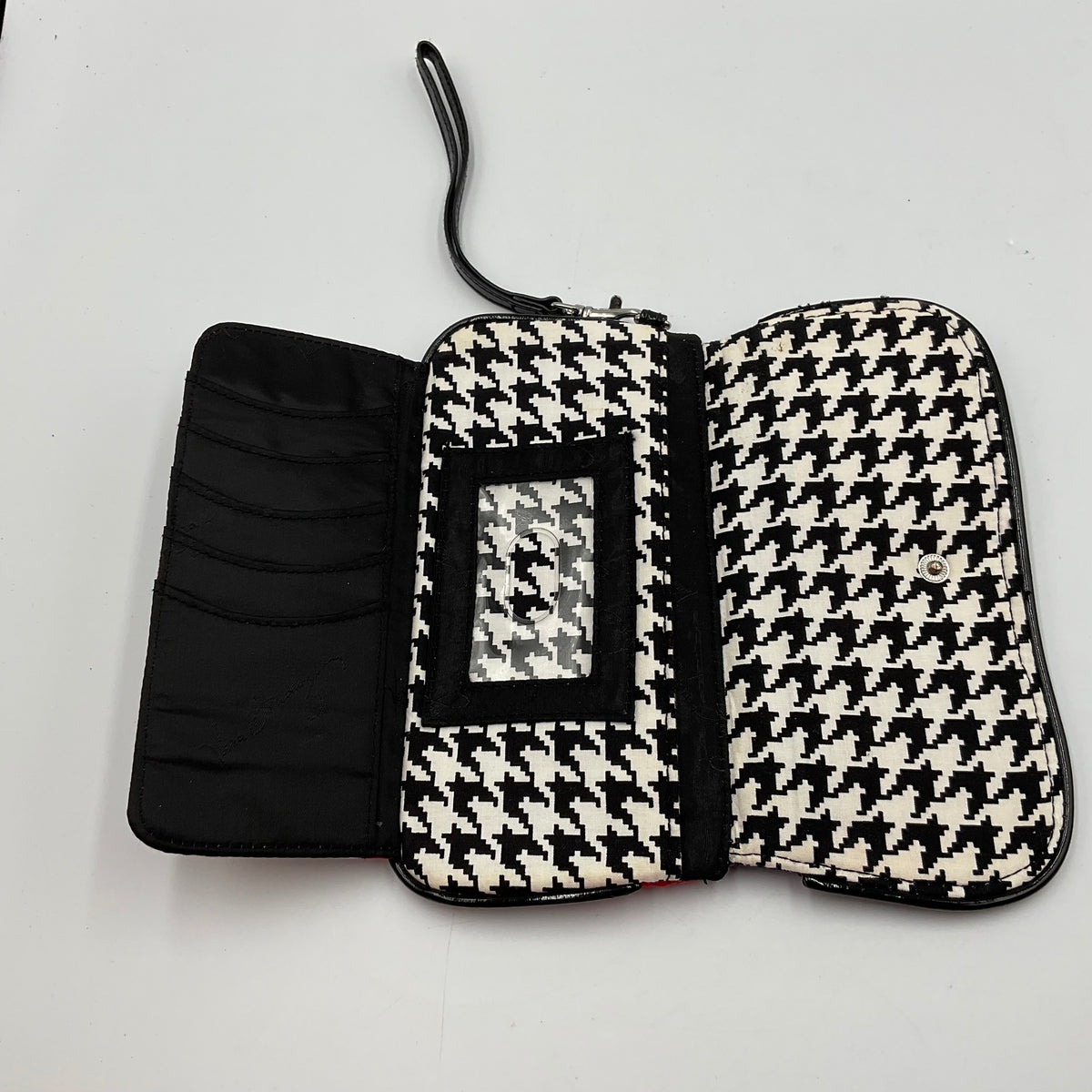 Vera Bradley Deco Daisy zip around Wallet Red/White/Black