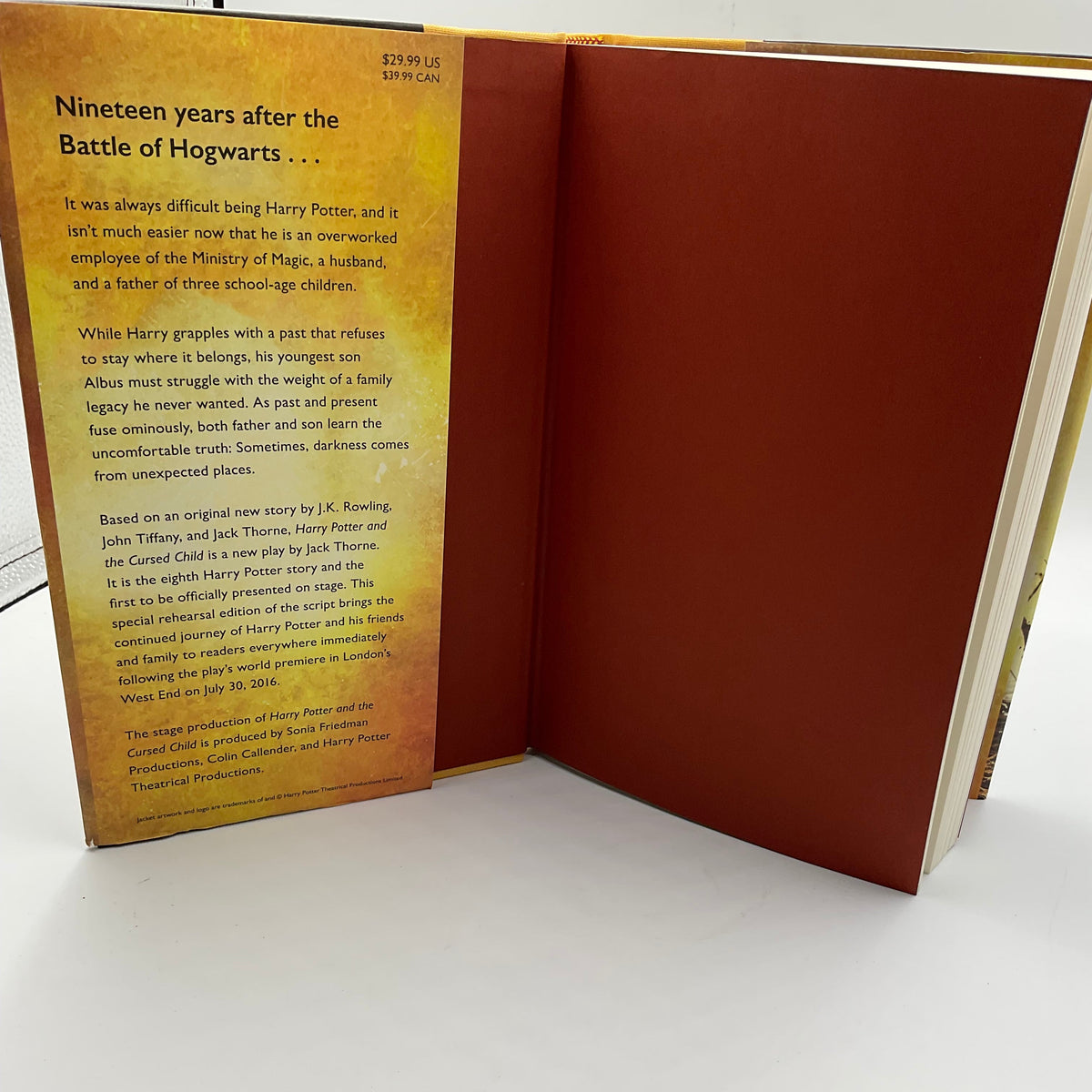 Special Edition Harry Potter and the Cursed Child: Parts One and Two