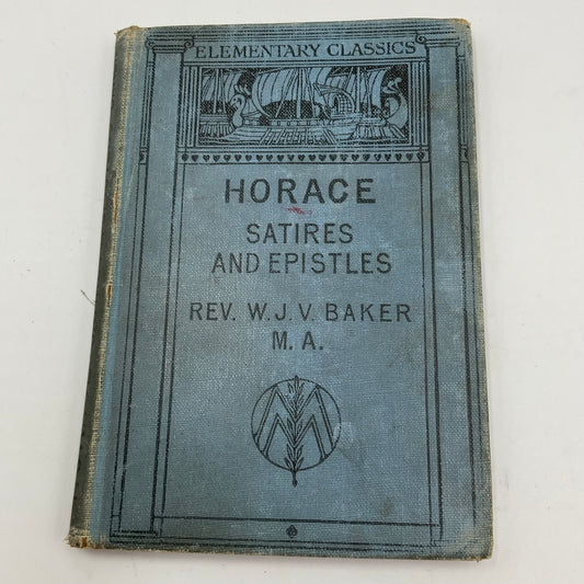 Vintage Edition Horace Satires and Epistles From Elementary Classics Hardcover