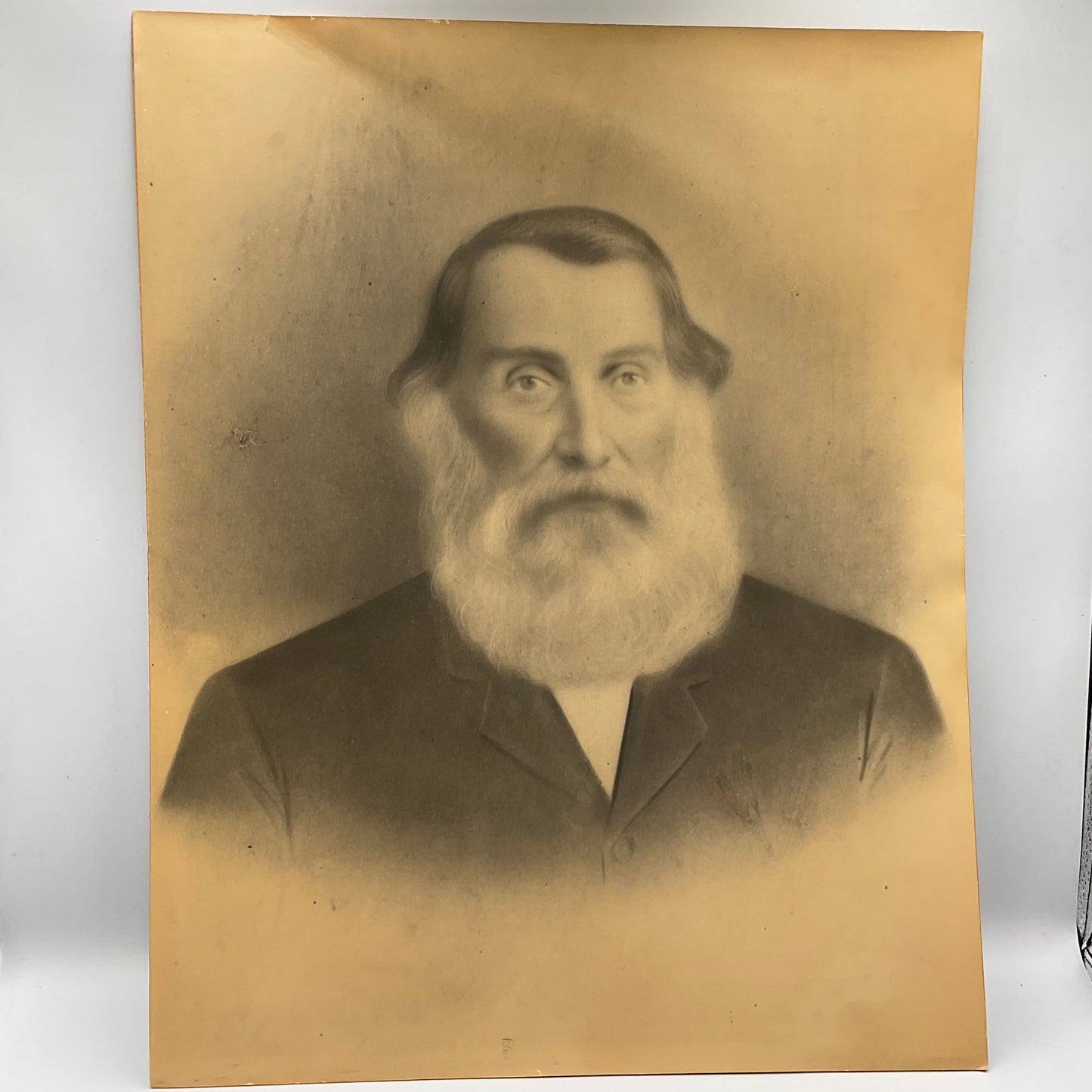 Old sepia-tone portrait photograph (set of two)