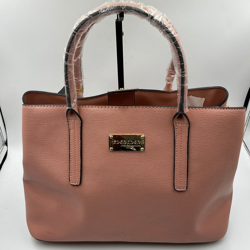 Bebe Sakura Women's Rose Gold Pink Satchel Handbag Purse Tote NWT