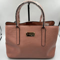 Bebe Sakura Women's Rose Gold Pink Satchel Handbag Purse Tote NWT