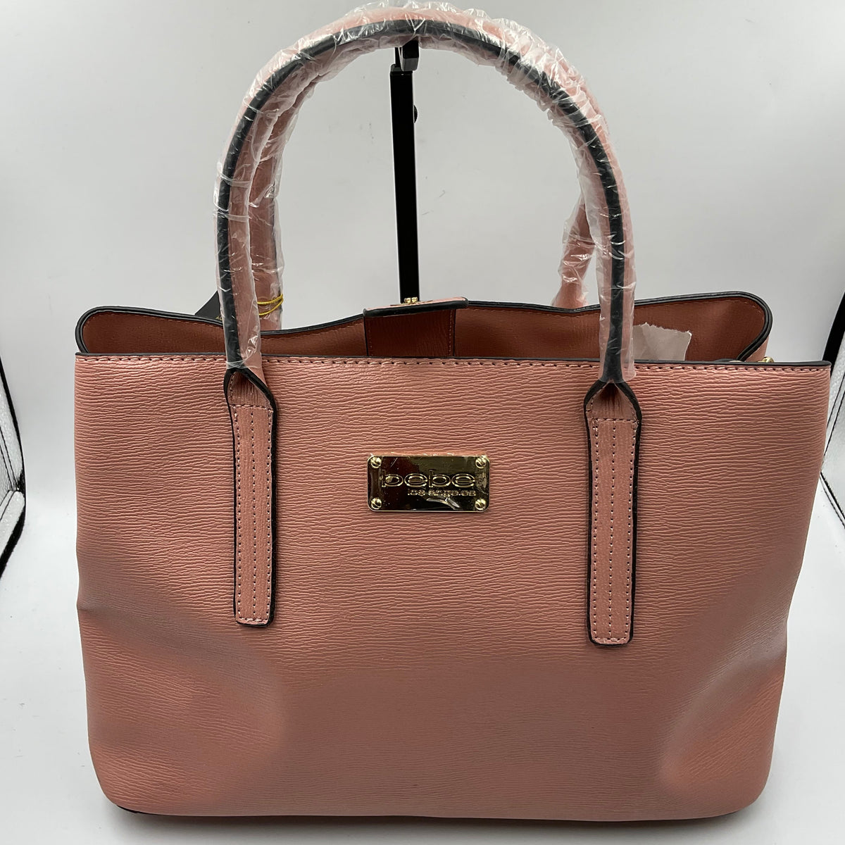 Bebe Sakura Women's Rose Gold Pink Satchel Handbag Purse Tote NWT