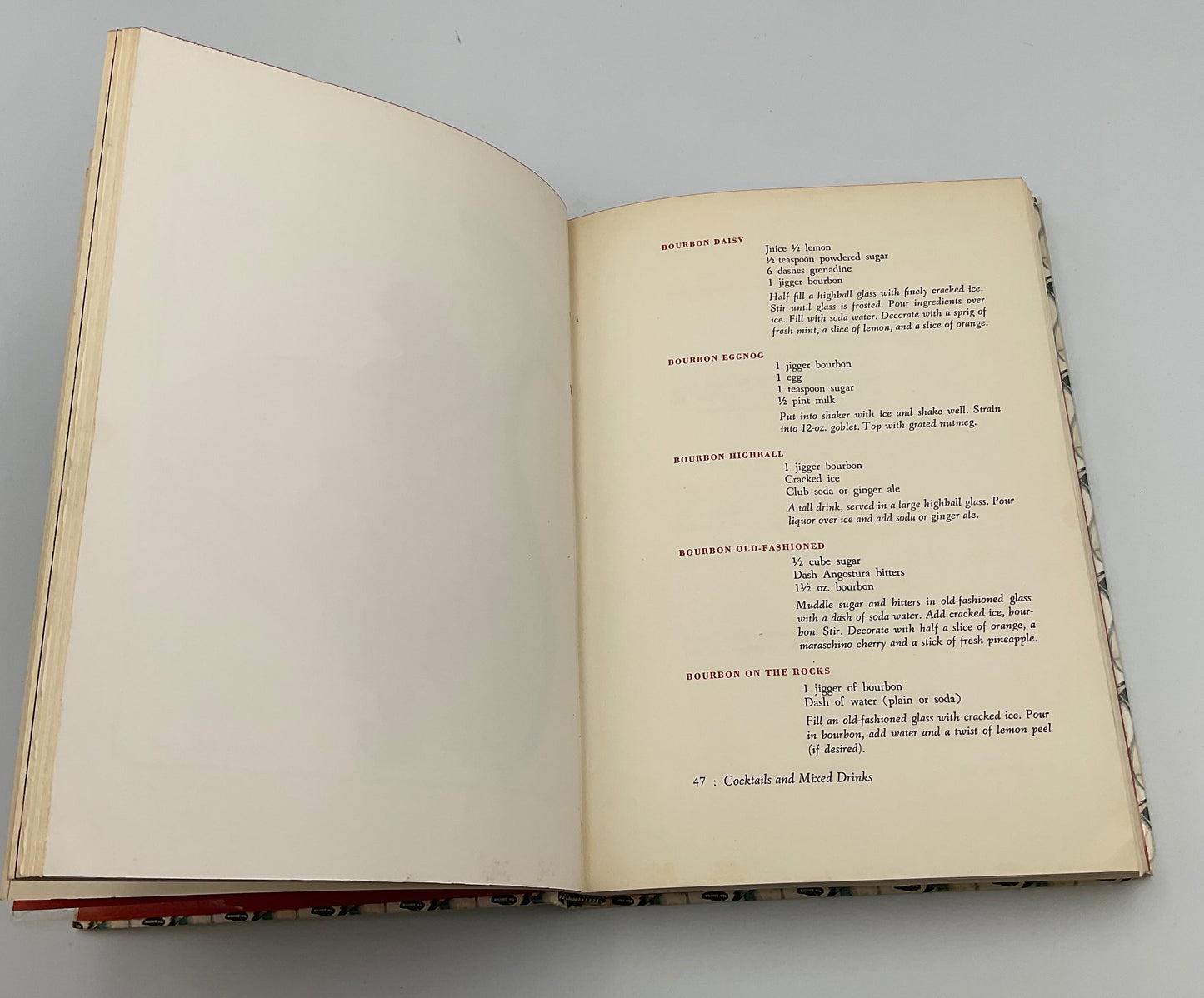 Ted Saucier's Bottoms Up Vintage 1962 Cocktail Recipe Book Hardcover