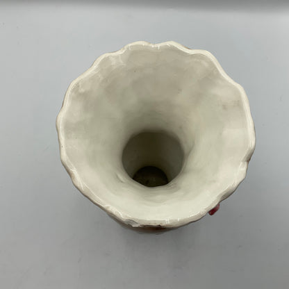 Capodimonte Porcelain Floral Designed Flower Vase Vintage