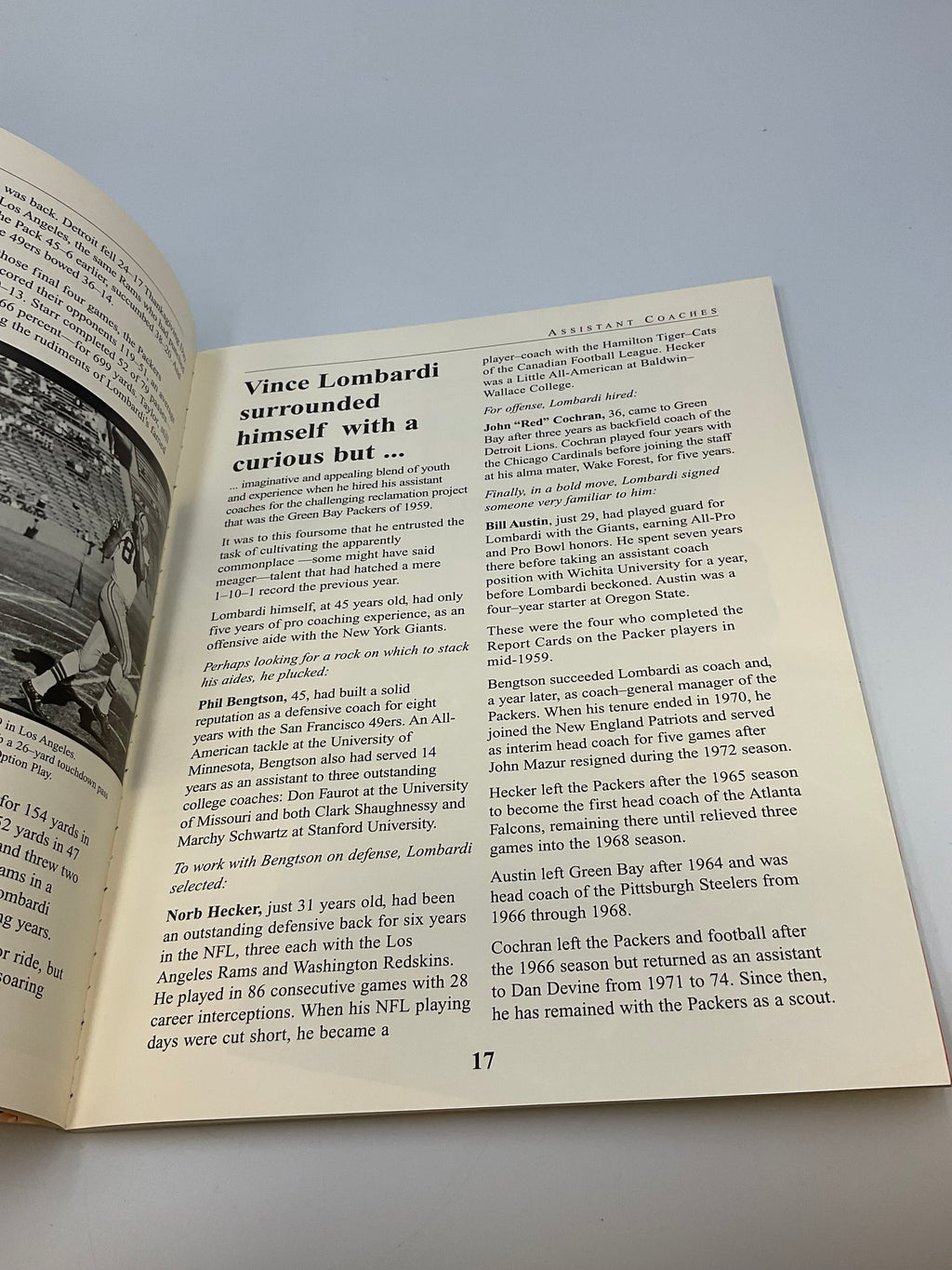 Launching the Glory Years 1959 Packers Coach's Book Paperback 2001
