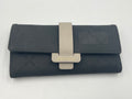 Paulo Serini Trifold Clutch Wallet Noir Charcoal