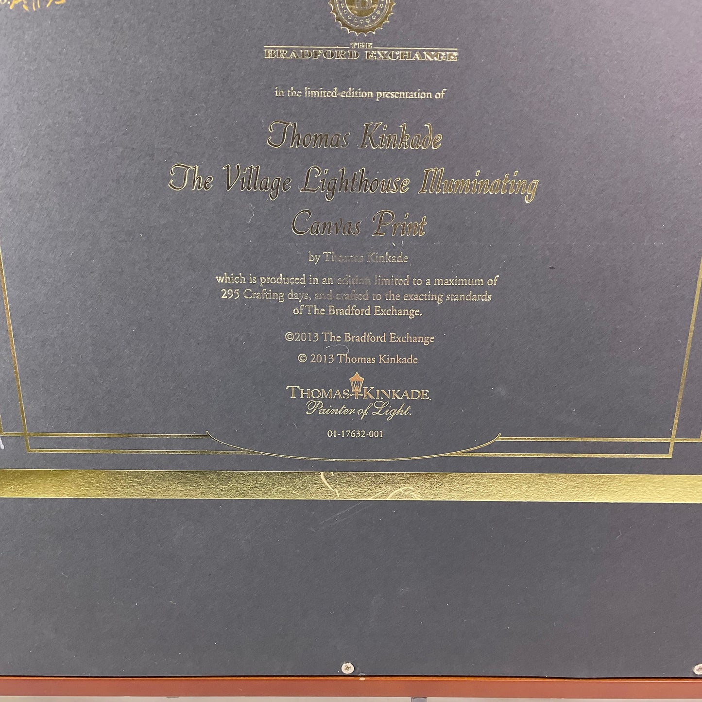 Thomas Kinkade The Village Lighthouse Illuminating Light Up Canvas Print