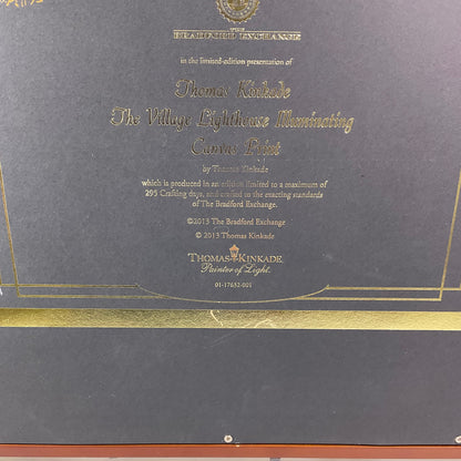 Thomas Kinkade The Village Lighthouse Illuminating Light Up Canvas Print