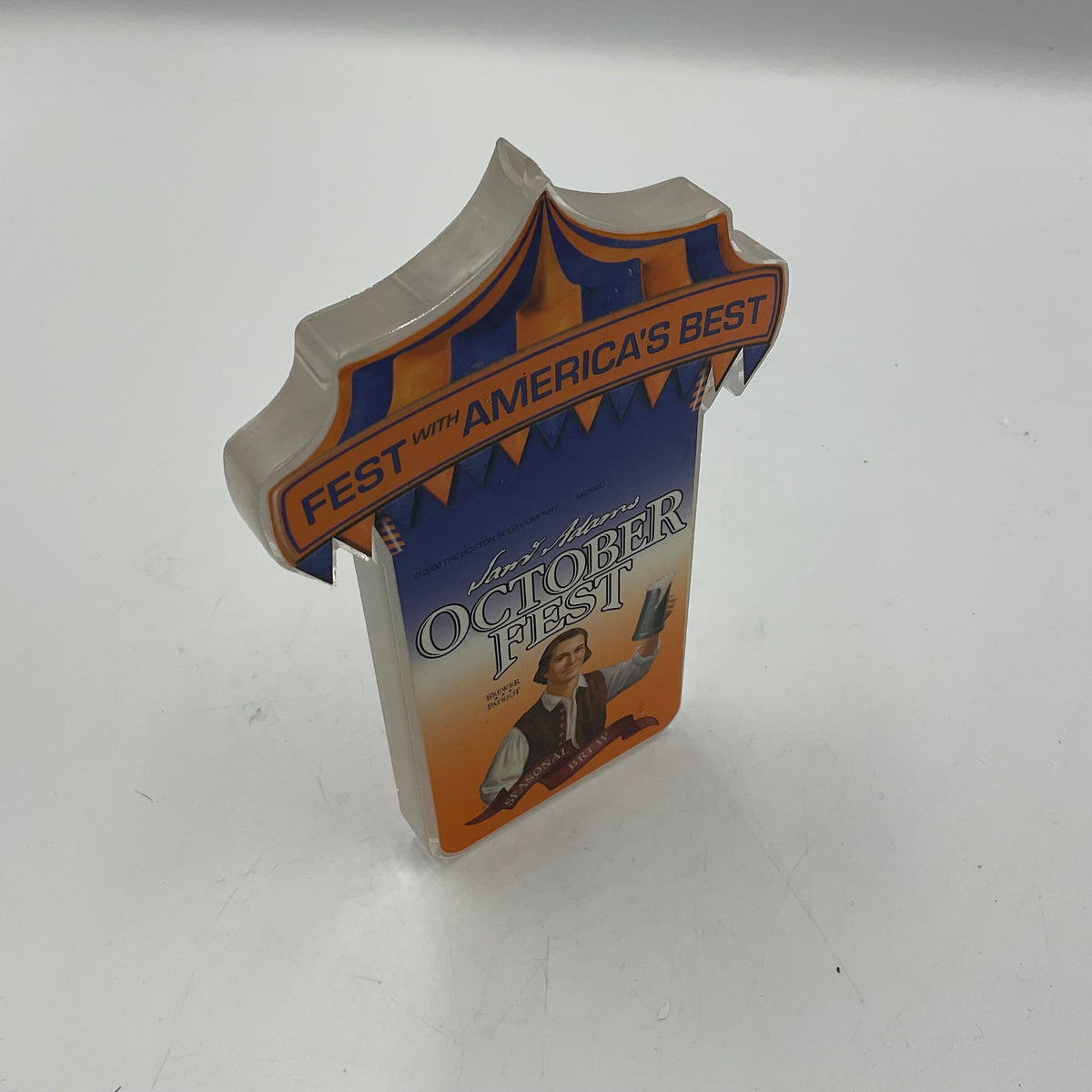 Sam Adams Octoberfest beer advertsing display signs Lot of 2 bar, pub, mancave decor