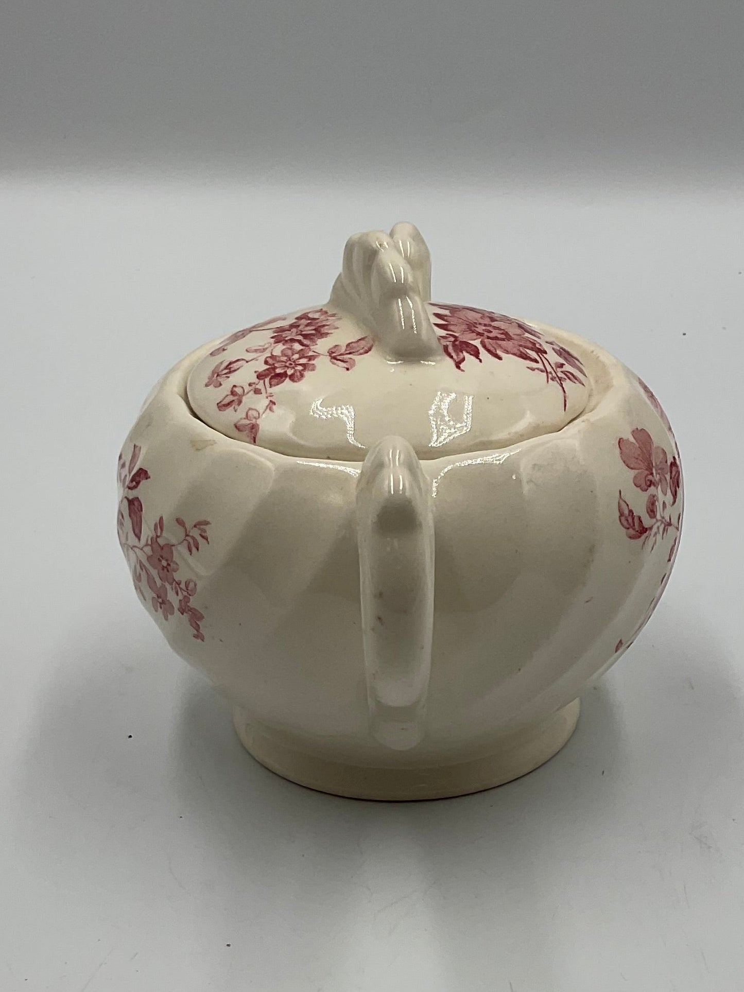 Royal Staffordshire Charlotte Pink Flower Sugar Bowl Made in England