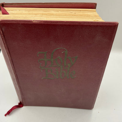 Vintage Hardcover Edition of the Holy Bible by J.J. Little & Ives Co.
