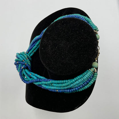 Multi Blue Bead Necklace