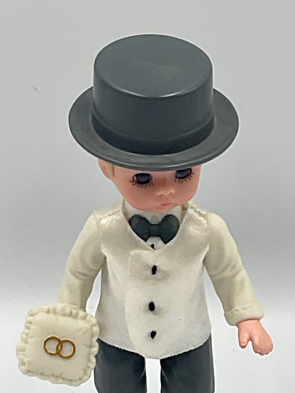 Vintage Madame Alexander Ring Bearer Wedding  Doll Top Hat Ring Pillow Original Outfit