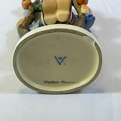 Goebel Hummel Boy in Apple Tree 142 3/0 TMK 2 Porcelain Figurine Handmade Western Germany