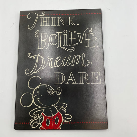 Hallmark Disney Mickey Mouse Dream Believe  Chalkboard Style Sign Plaque
