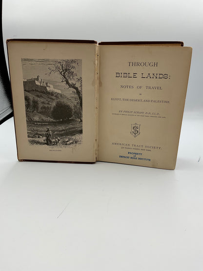 Through Bible Lands illustrated hardcover religious history reference book