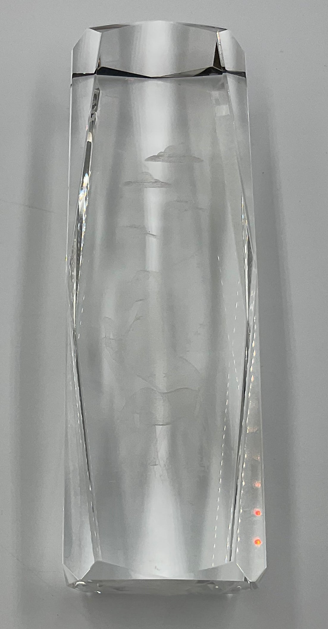 Vintage 3D laser-etched Fantasy Unicorn crystal glass paperweight