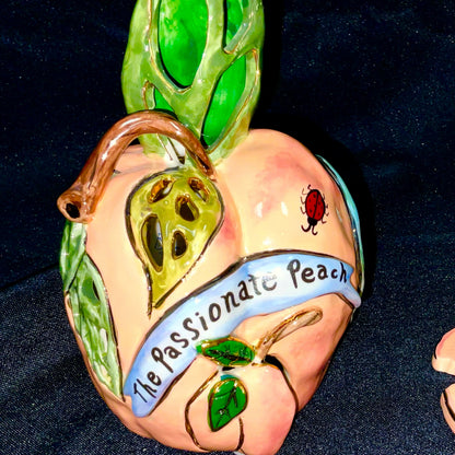 Blue Sky Peach Clay Work