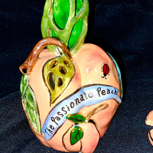 Blue Sky Peach Clay Work